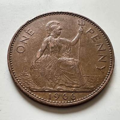 🌹外币初藏🌹🐯2025年第143场  每周二四六晚8️⃣点 接代拍 - 英国1966年 一便士