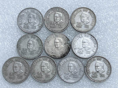 第一海外回流一元起拍收藏 散集专场  第278期 - 菲律宾25分 画家胡安•卢纳 铜镍币 10枚