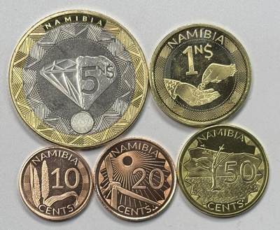 S&S Numismatic世界钱币-拍卖 第117期  - 纳米比亚2025年5枚套币 含1枚双色高值币