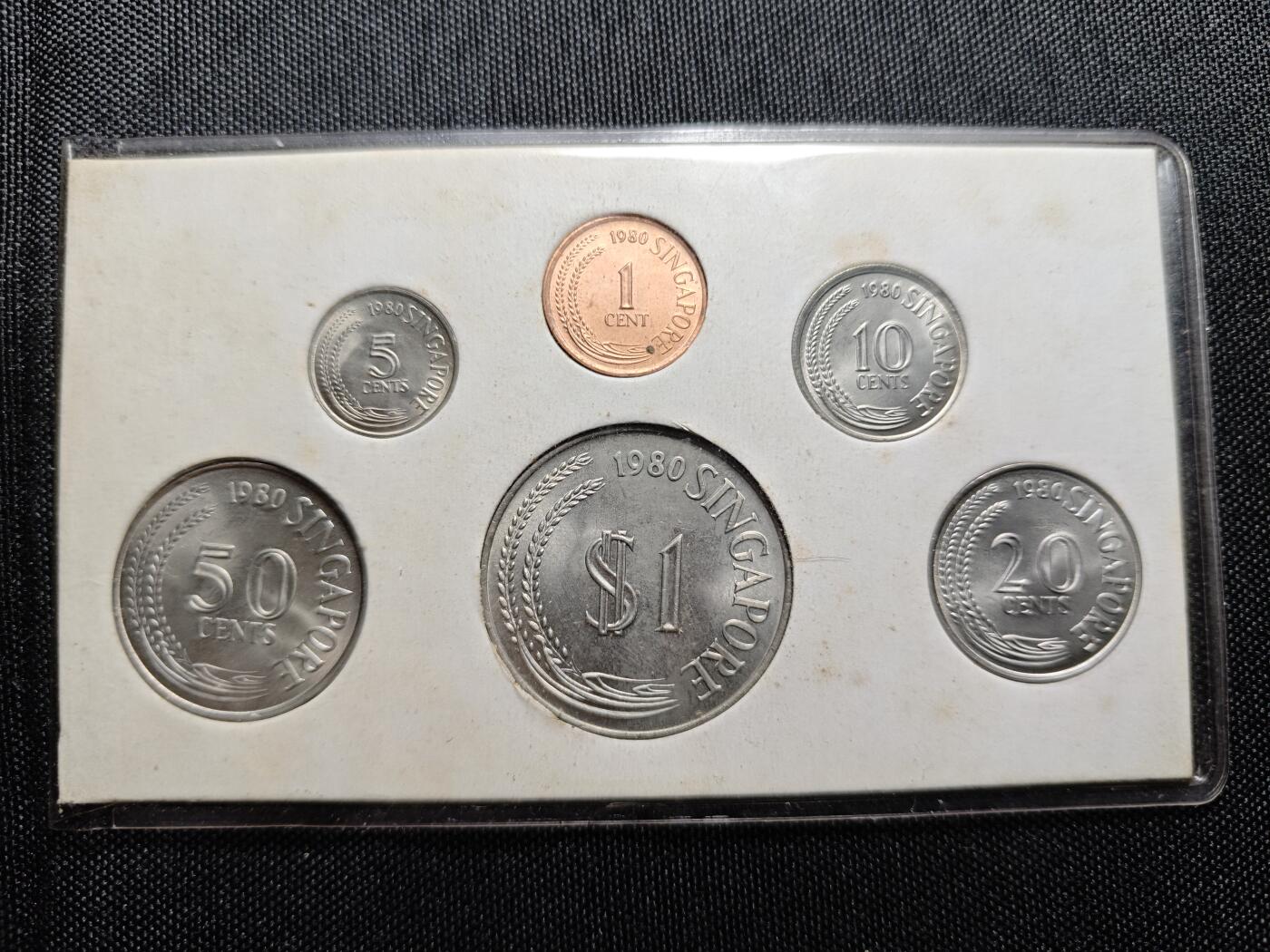 KK钱币收藏小铺 《套币 好品/批量散币专场》  2月预留时间 周末发货  1980新加坡大小面值 动物版清年一套