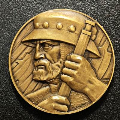 【德藏】世界币章拍卖第158期（拍品征集中~欢迎藏友联系） - 1960年 瑞士圣加仑射击老兵协会成立50周年纪念铜章 由瑞士知名造币厂Huguenin铸造 是瑞士射击文化与地方社团纪念章的典型代表 直径约：40mm；重约：31.5g