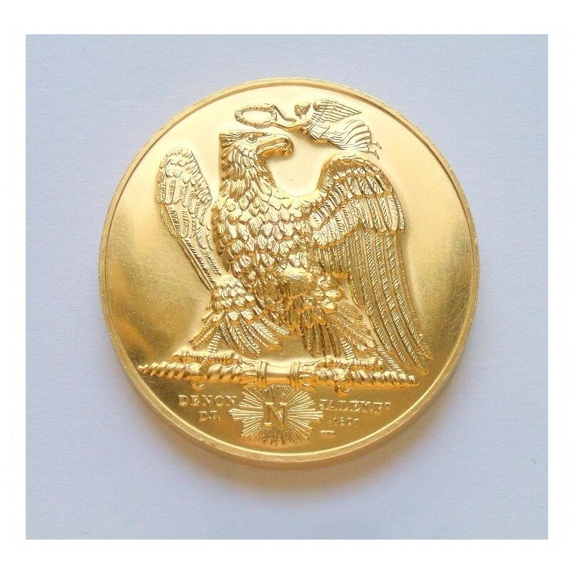 【艺术】法国艺术大章纪念1812年 拿破仑攻打俄国+雄鹰高浮雕精制大镀金章 40MM