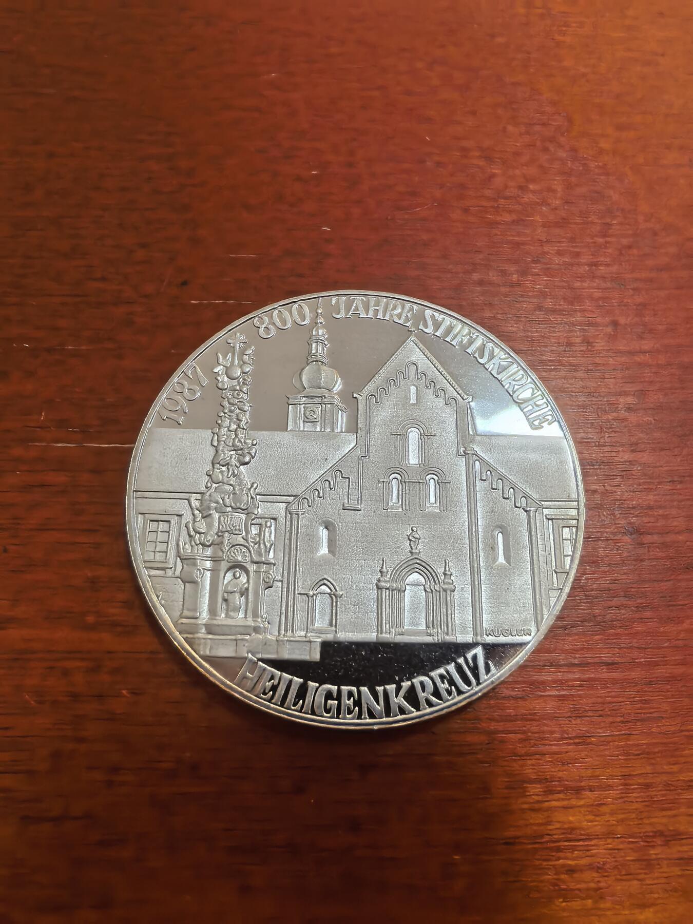 长老汇蛇年精选第八十三场拍卖 1987奥地利建筑系列500先令精制银币，24克925银，稀少高价