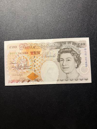 第14期 库存低价起拍 - 英国E序列数字10 全新unc