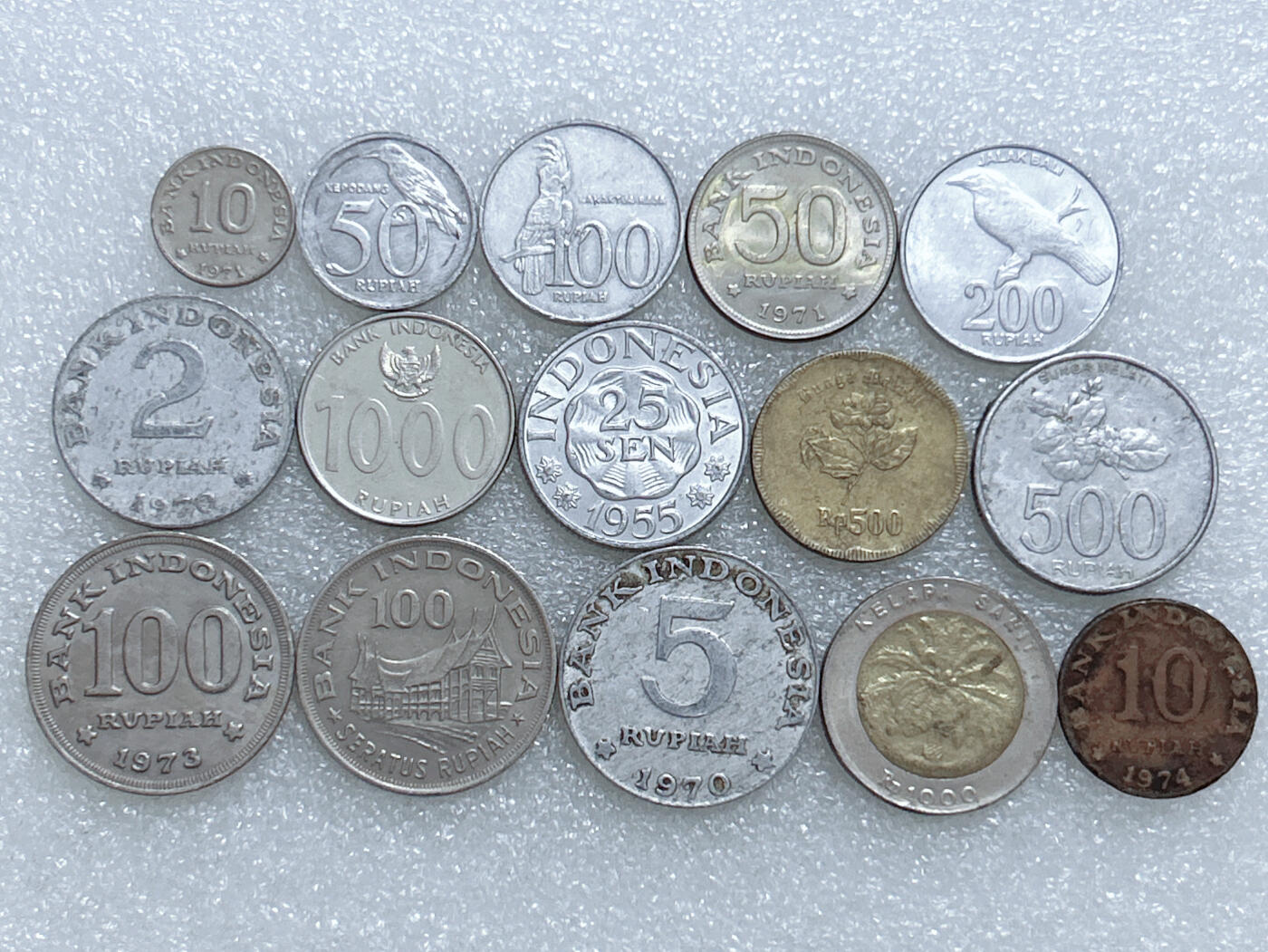 第一海外回流一元起拍收藏 散集专场  第278期 印度尼西亚硬币 15枚 无重复