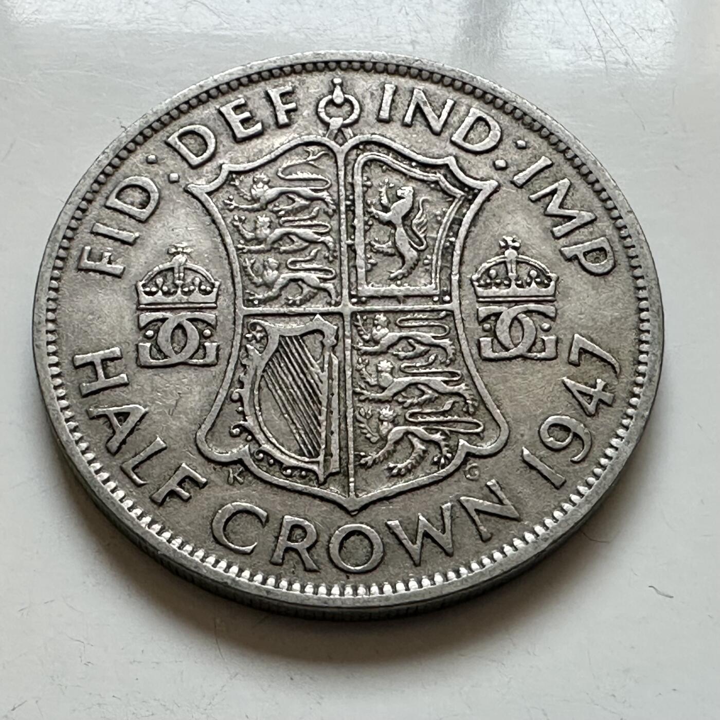 🌹外币初藏🌹🐯2025年第143场  每周二四六晚8️⃣点 接代拍 英国1947年半克郎 铜镍版