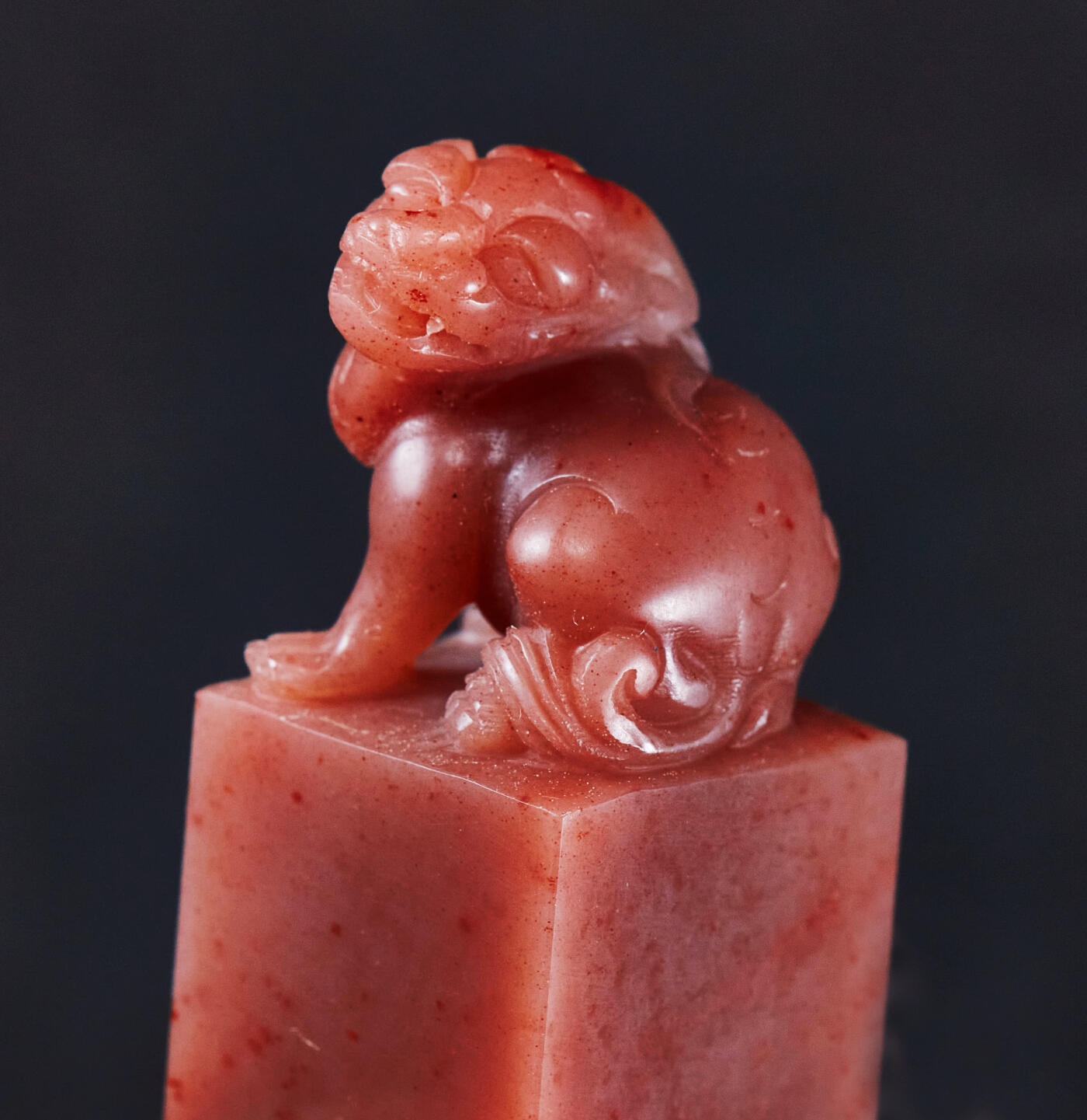 【俄甄集藏】2026年(046)01-07 星期三 晚 19:30 全场包邮 精美老挝石貔貅印章（产地老挝），高：42mm，底座：18mm×18mm，重量：26.79克，质地温润，味道不输寿山石