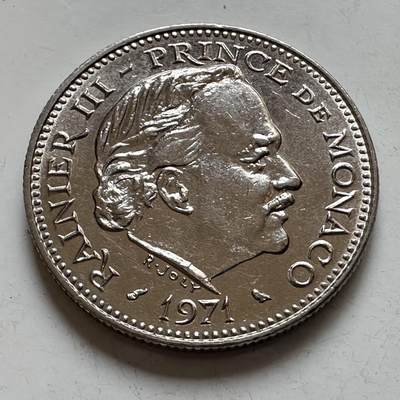 🌹外币初藏🌹🐯2025年第143场  每周二四六晚8️⃣点 接代拍 - 摩纳哥1971年5法郎