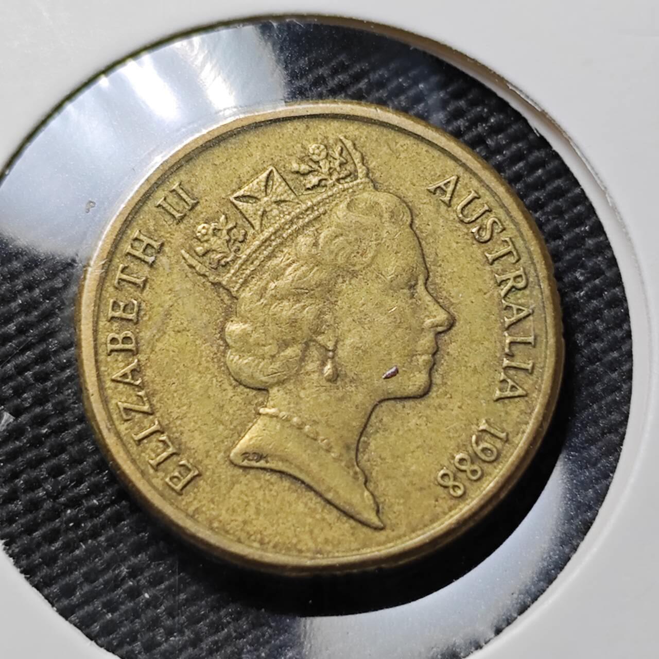 KK钱币收藏小铺 第382期  2月预留时间 周末发货 1988澳大利亚土著人2元 