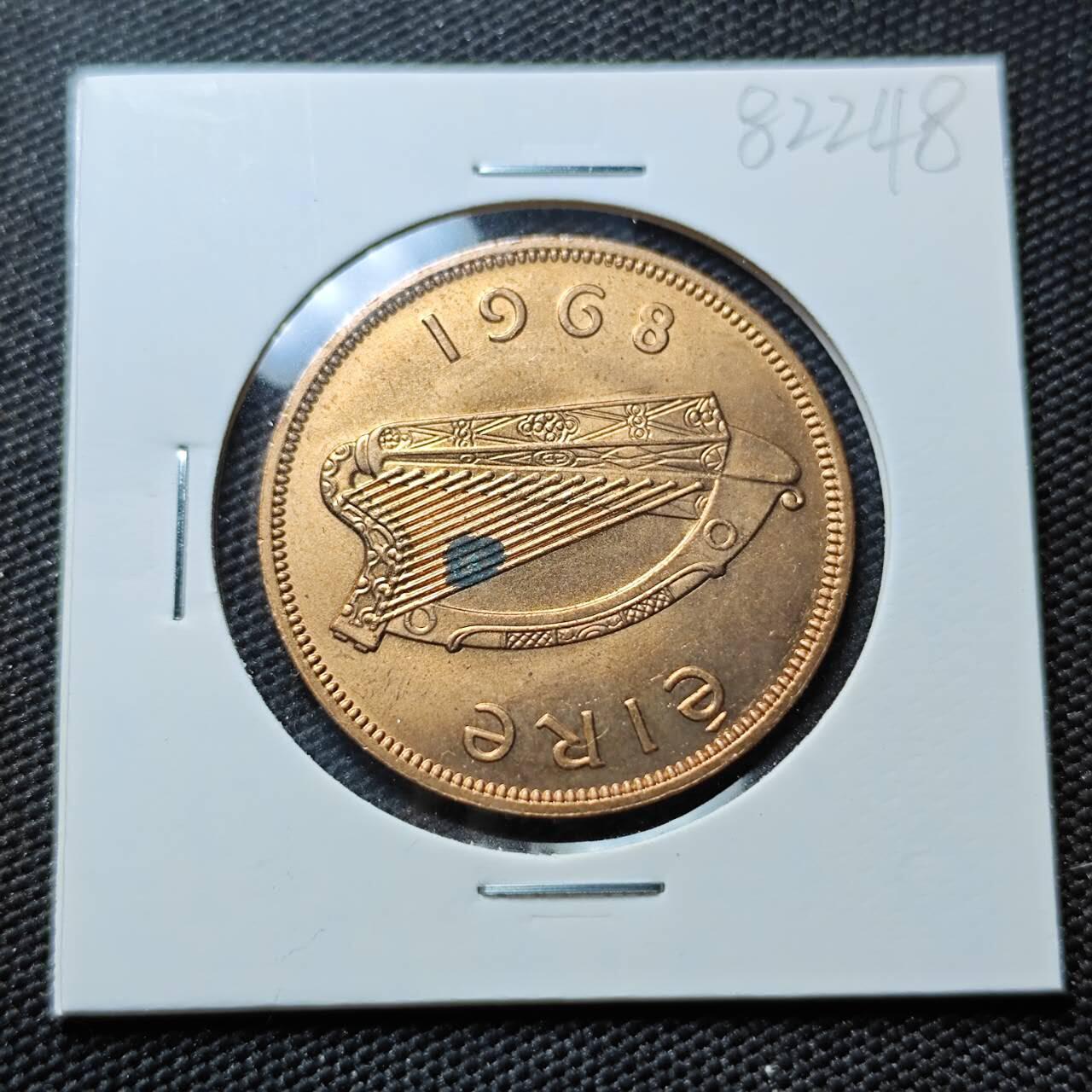 KK钱币收藏小铺 第382期  2月预留时间 周末发货 1968爱尔兰1便士铜币