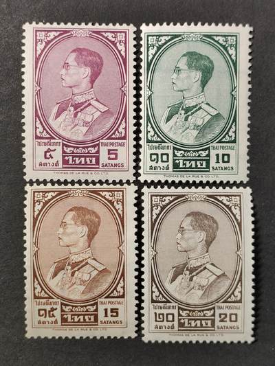 ↓君缘收藏685期☞钱币邮品↓无佣金、可寄存、满30元包邮  - 泰国邮票，1961年普密蓬·阿杜德国王邮票雕刻版