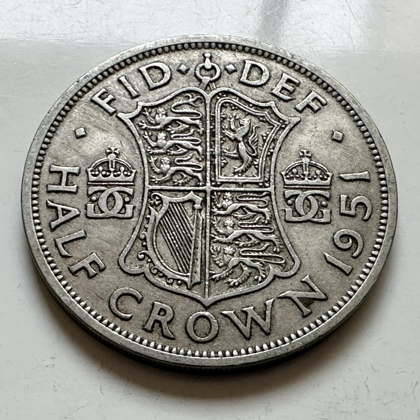 🌹外币初藏🌹🐯2025年第143场  每周二四六晚8️⃣点 接代拍 英国1951年半克郎 