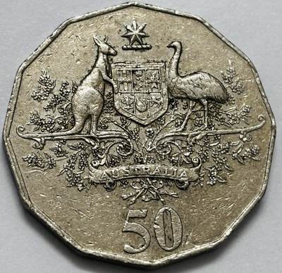 文馨钱币收藏第 286 场，圣诞节专场【 长期接收代拍品低至 0 佣金】 - 澳大利亚2001年联邦百年国徽50分纪念币