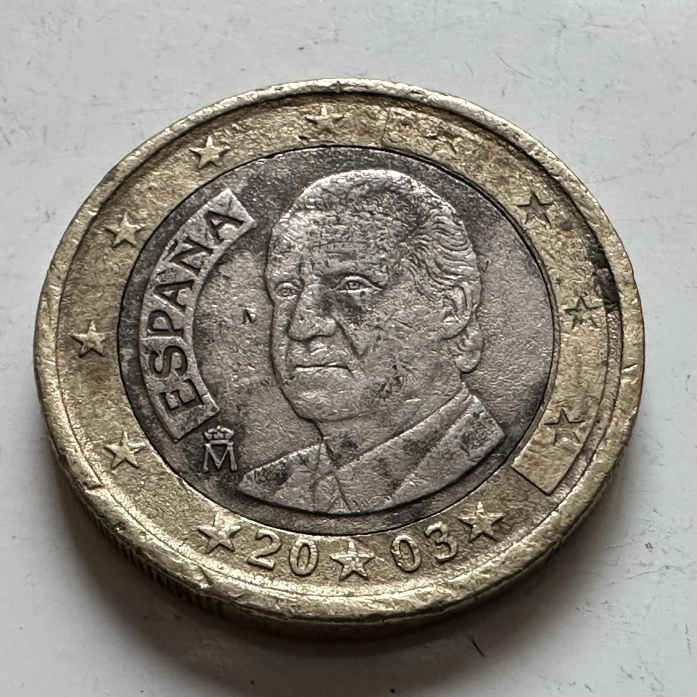 🌹外币初藏🌹🐯2025年第143场  每周二四六晚8️⃣点 接代拍 西班牙2003年一欧元