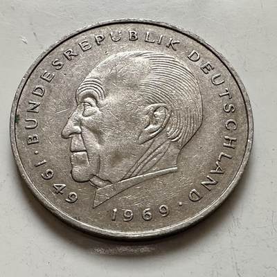 🌹外币初藏🌹🐯2025年第143场  每周二四六晚8️⃣点 接代拍 - 德国1981年J版 2马克 阿登纳