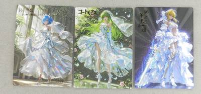 龙虎卡牌-六八场（无佣金，周五结拍，欢迎送拍） - 粗闪3张 白花恋诗 花嫁acg女主