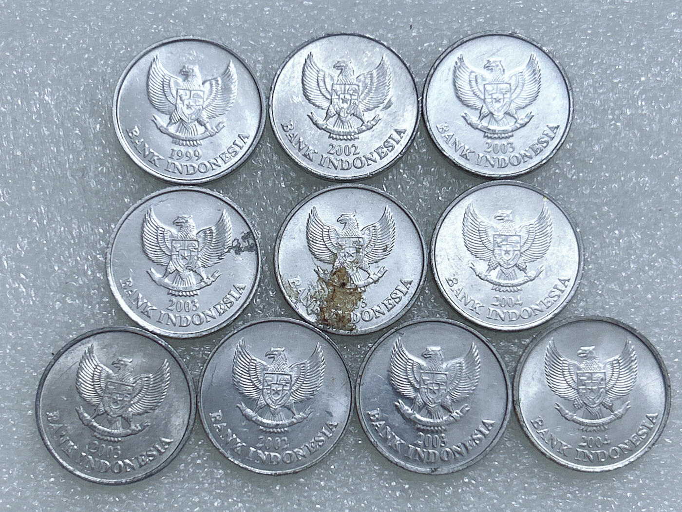 第一海外回流一元起拍收藏 散集专场  第278期 印度尼西亚100卢比铝币 10枚