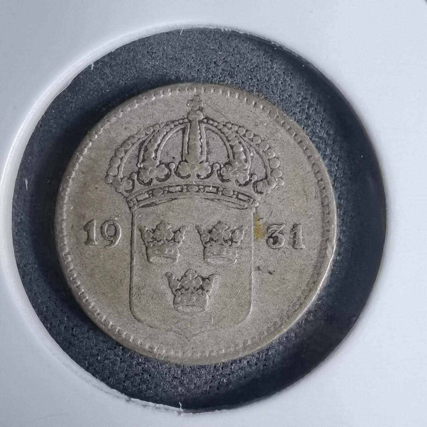 沼泽如烟--第938场 瑞典1931年10欧尔银币