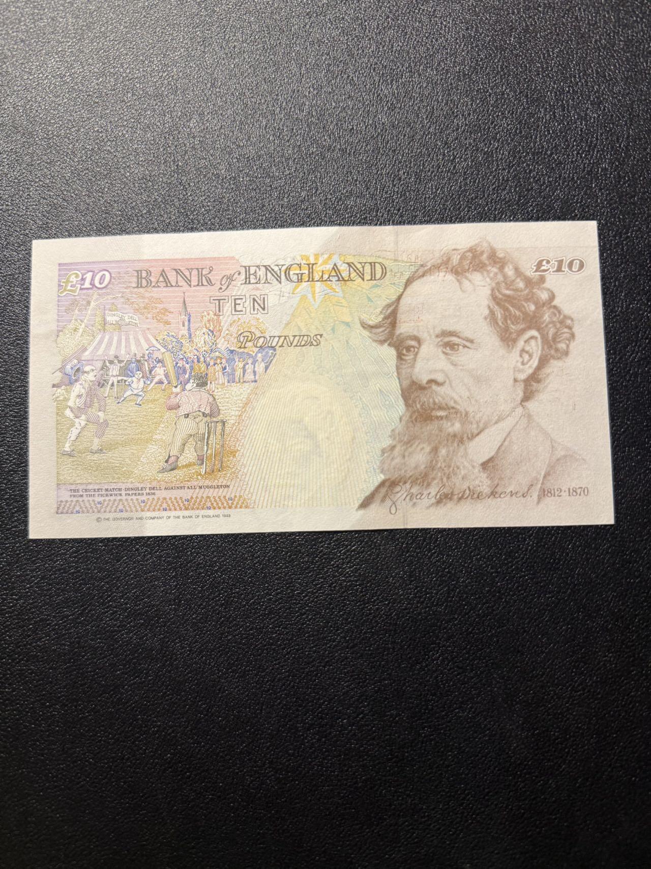 第14期 库存低价起拍 英国E序列数字10 全新unc