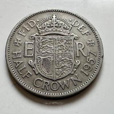 🌹外币初藏🌹🐯2025年第143场  每周二四六晚8️⃣点 接代拍 - 英国1957年半克郎 