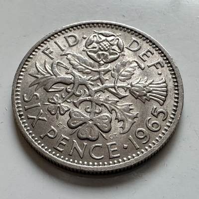 🌹外币初藏🌹🐯2025年第143场  每周二四六晚8️⃣点 接代拍 - 英国1965年 6便士 a