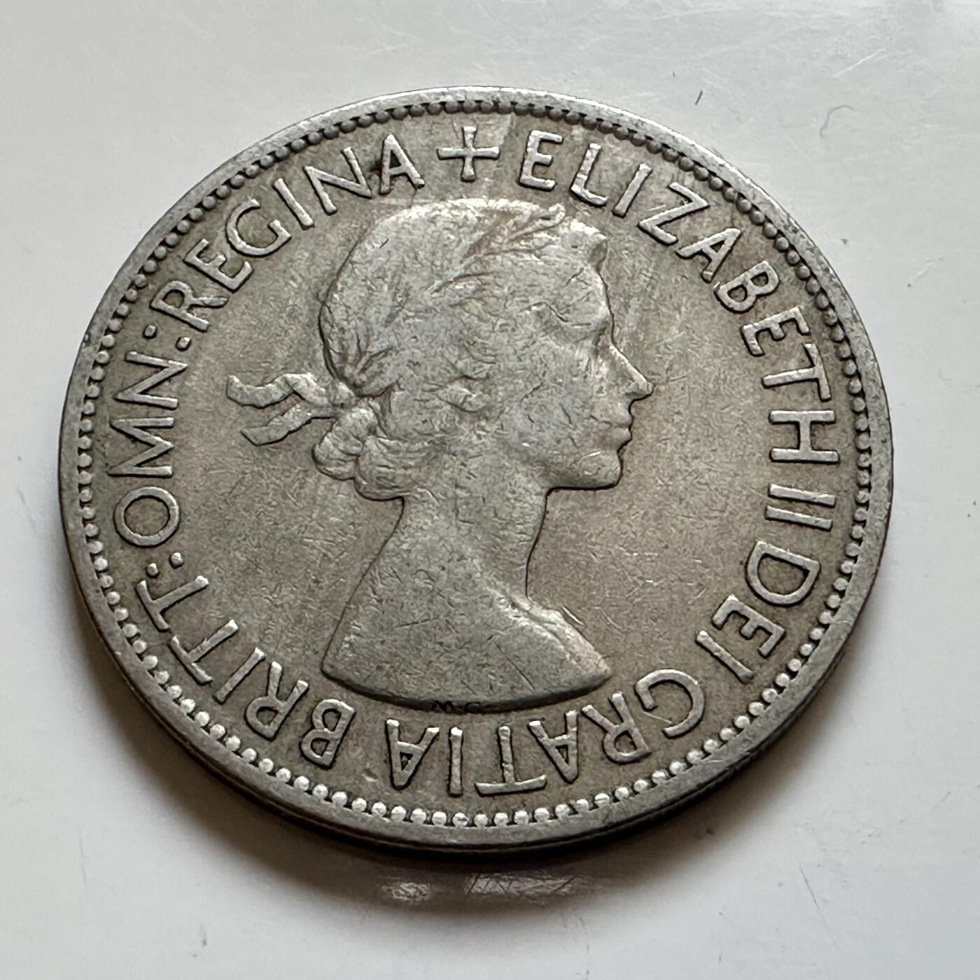 🌹外币初藏🌹🐯2025年第143场  每周二四六晚8️⃣点 接代拍 英国1953年 登基版半克郎 