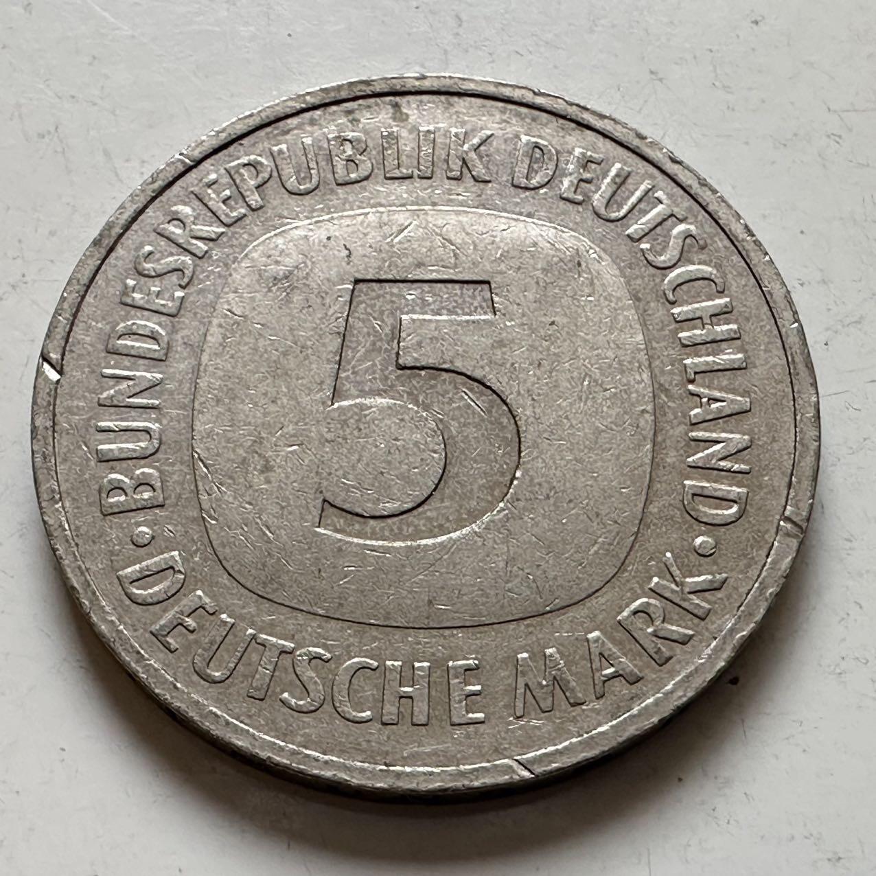 🌹外币初藏🌹🐯2025年第143场  每周二四六晚8️⃣点 接代拍 德国1989年G版5马克