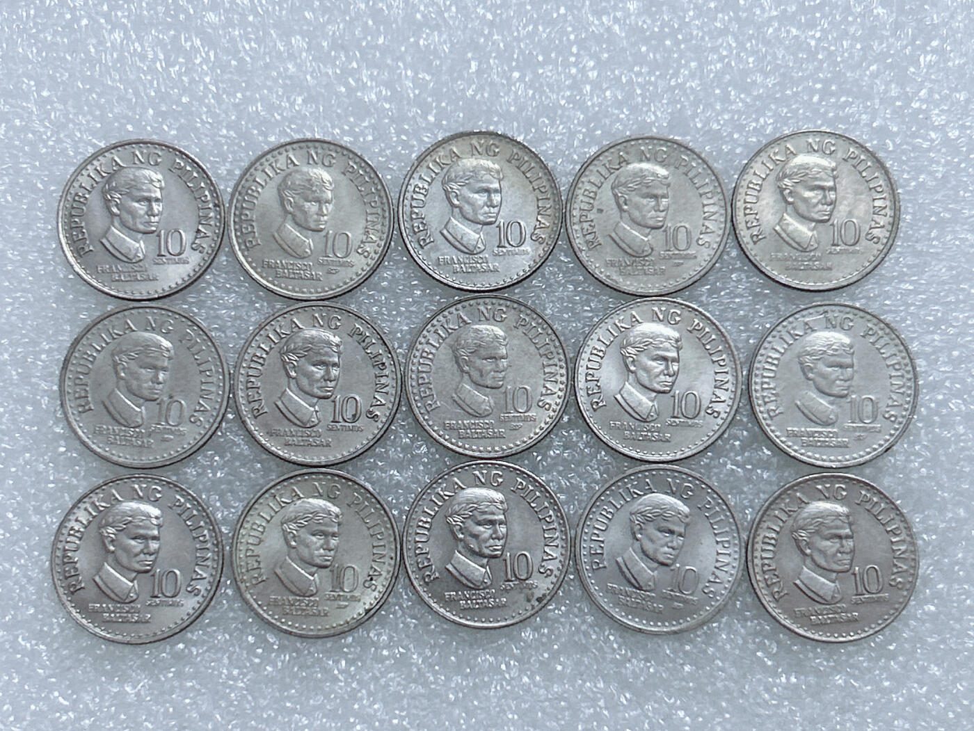 第一海外回流一元起拍收藏 散集专场  第278期 菲律宾诗人巴尔塔萨尔10分硬币 15枚 带光品