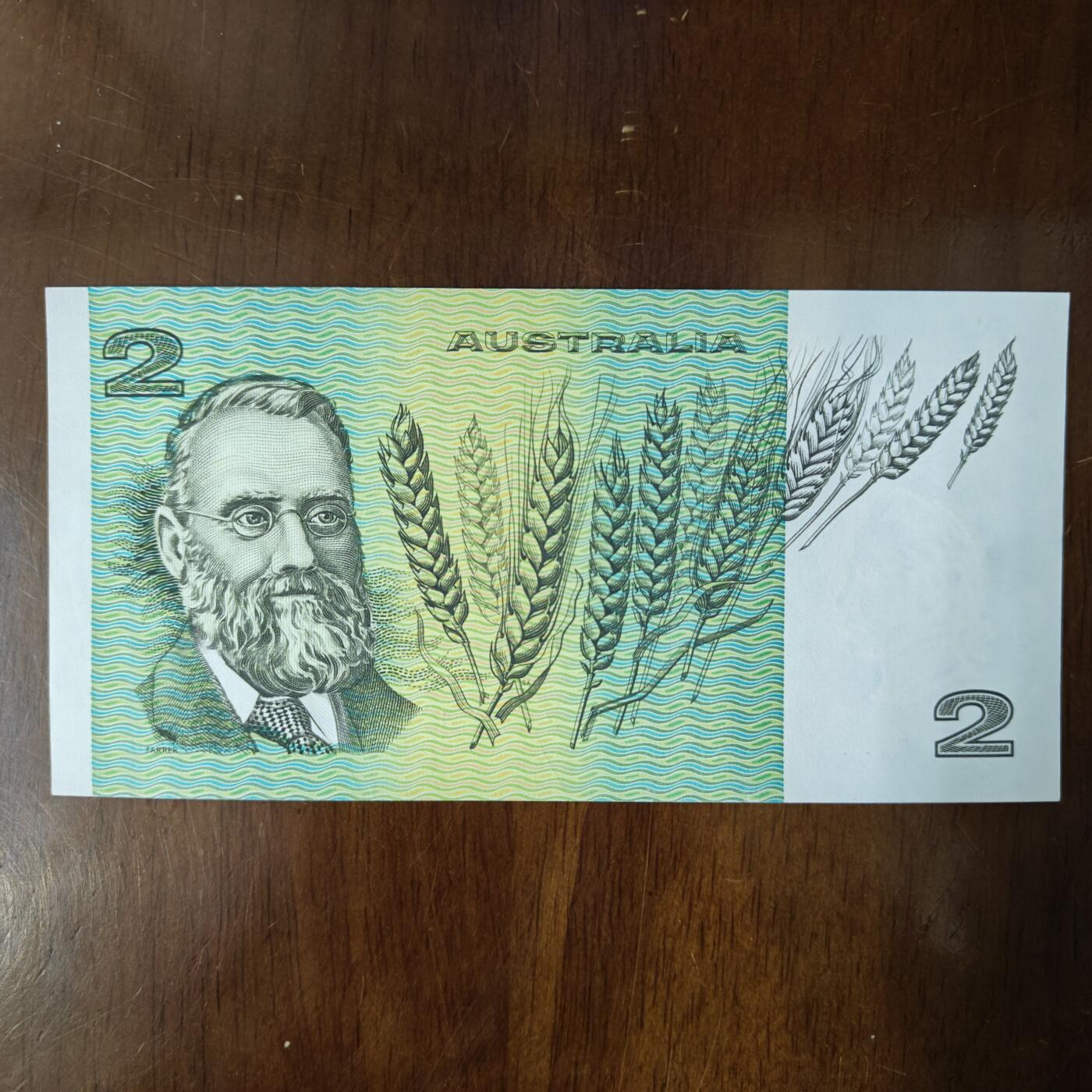1974-1985年澳大利亚2圆纸币绵羊大洋洲外国钱币P-43近全新原图片
