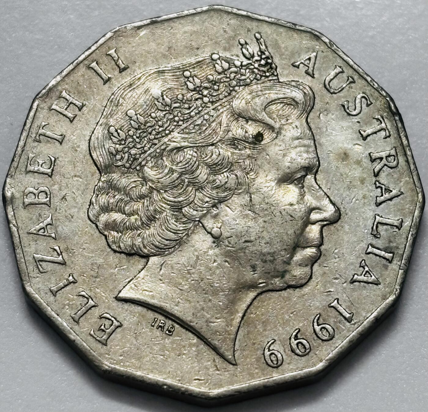 文馨钱币收藏第 286 场，圣诞节专场【 长期接收代拍品低至 0 佣金】 1999 年澳大利亚 50 分