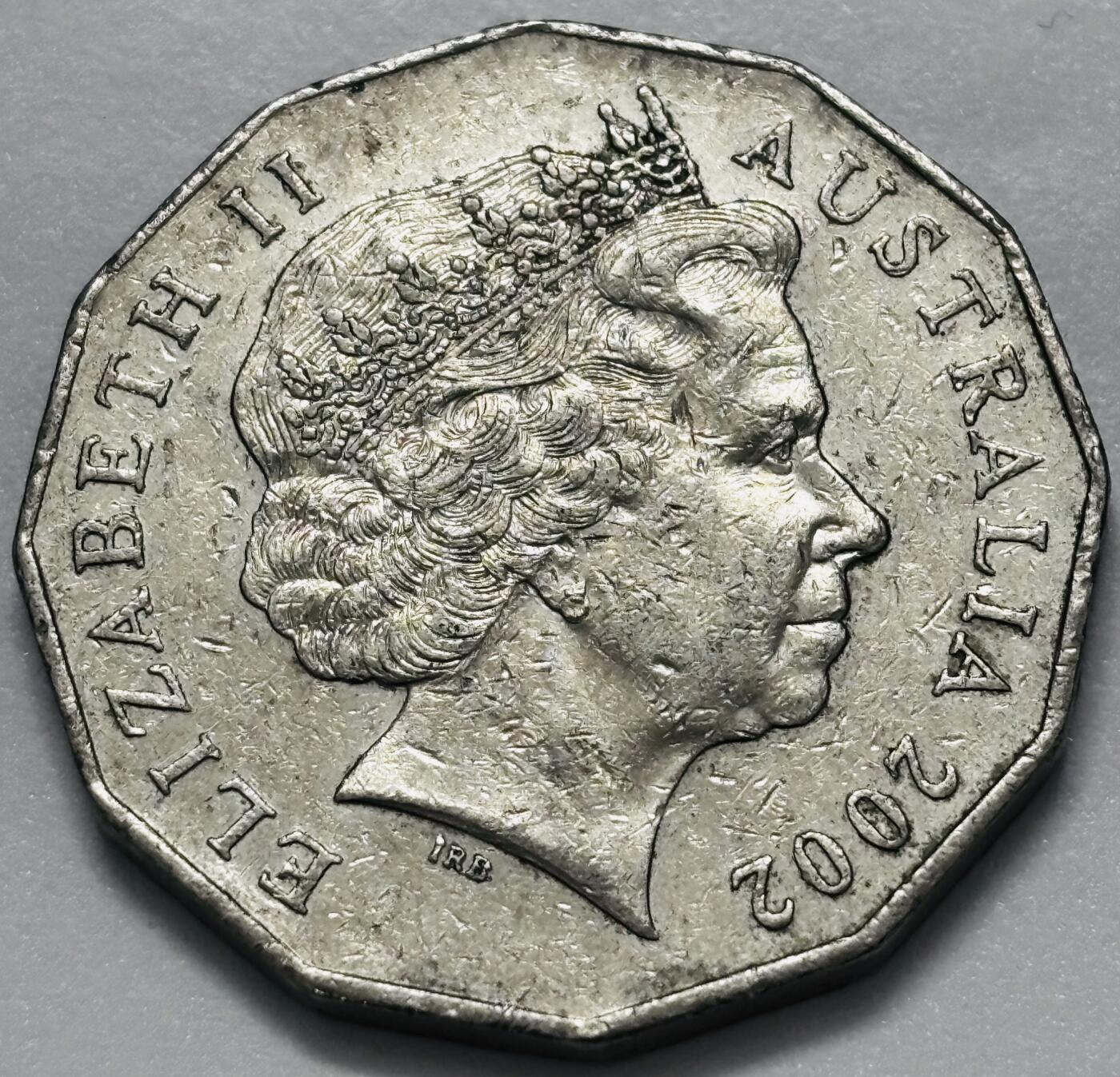 文馨钱币收藏第 286 场，圣诞节专场【 长期接收代拍品低至 0 佣金】 澳大利亚2002年50分 内陆年沙漠风车纪念币 31.5MM 