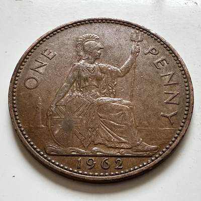 🌹外币初藏🌹🐯2025年第143场  每周二四六晚8️⃣点 接代拍 - 英国1962年 一便士