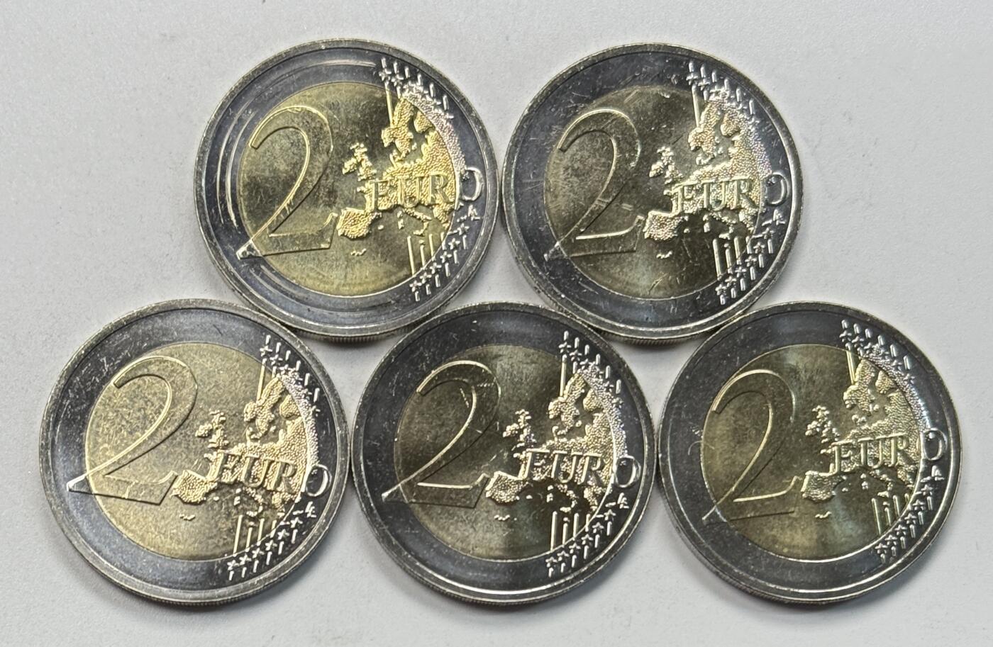 S&S Numismatic世界钱币-拍卖 第117期  5枚一起-立陶宛2025年 国家防御 2欧元双色纪念币