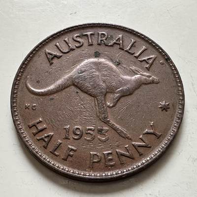 🌹外币初藏🌹🐯2025年第143场  每周二四六晚8️⃣点 接代拍 - 澳大利亚1953年半便士