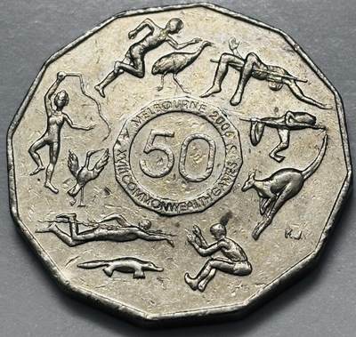 文馨钱币收藏第 286 场，圣诞节专场【 长期接收代拍品低至 0 佣金】 - 2005年澳大利亚50分纪念币 墨尔本英联邦运动会