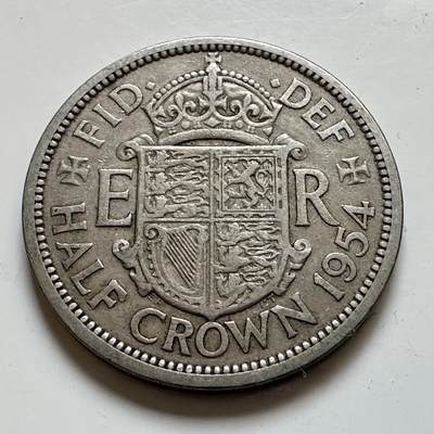 🌹外币初藏🌹🐯2025年第143场  每周二四六晚8️⃣点 接代拍 - 英国1954年半克郎 