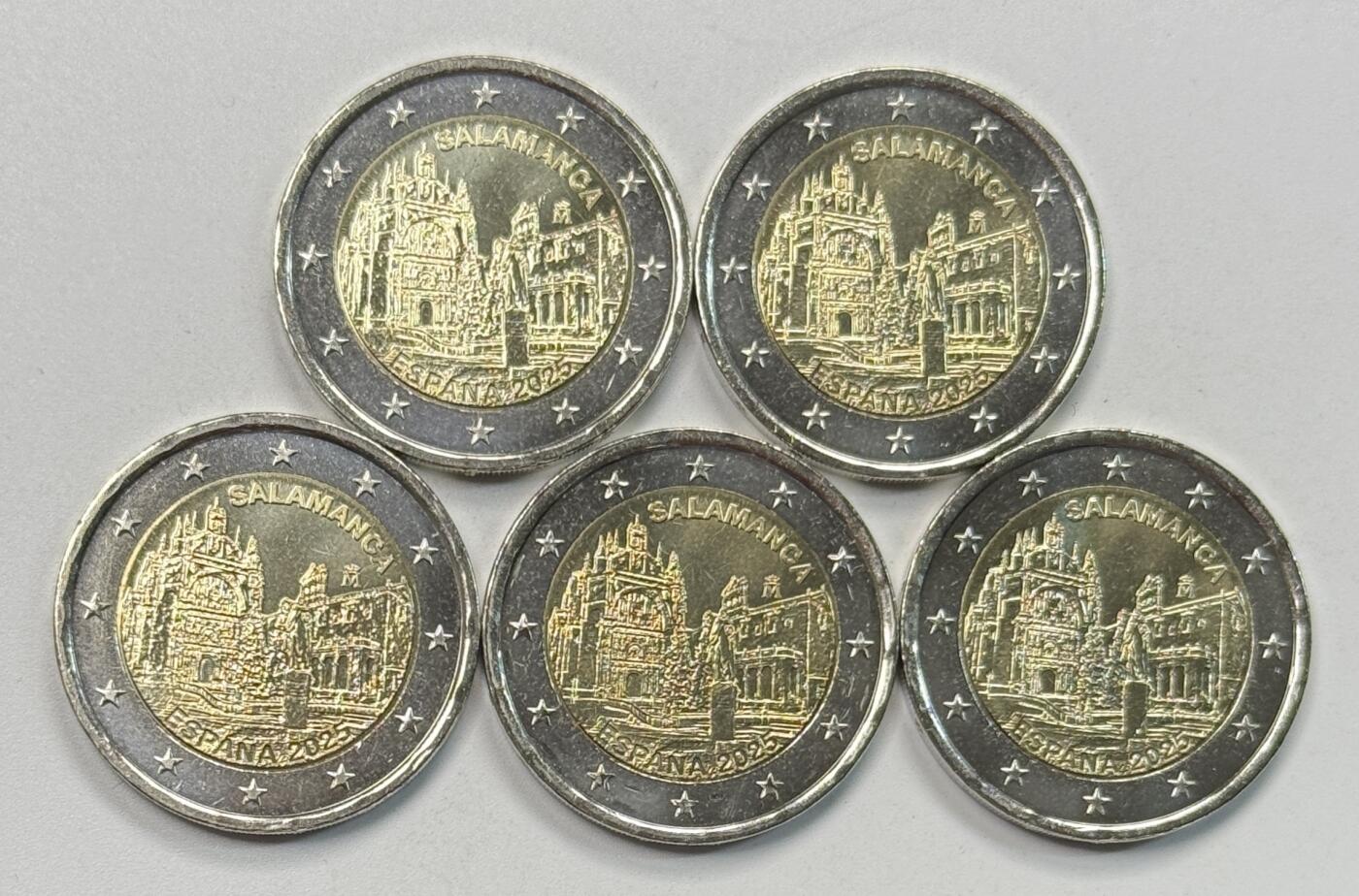 S&S Numismatic世界钱币-拍卖 第117期  5枚一起-西班牙2025年 萨拉曼卡老城 2欧元双色纪念币