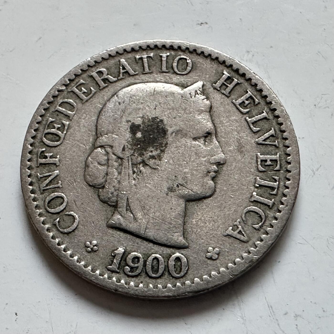 🌹外币初藏🌹🐯2025年第143场  每周二四六晚8️⃣点 接代拍 瑞士1900年五分