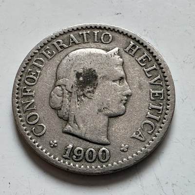 🌹外币初藏🌹🐯2025年第143场  每周二四六晚8️⃣点 接代拍 - 瑞士1900年五分