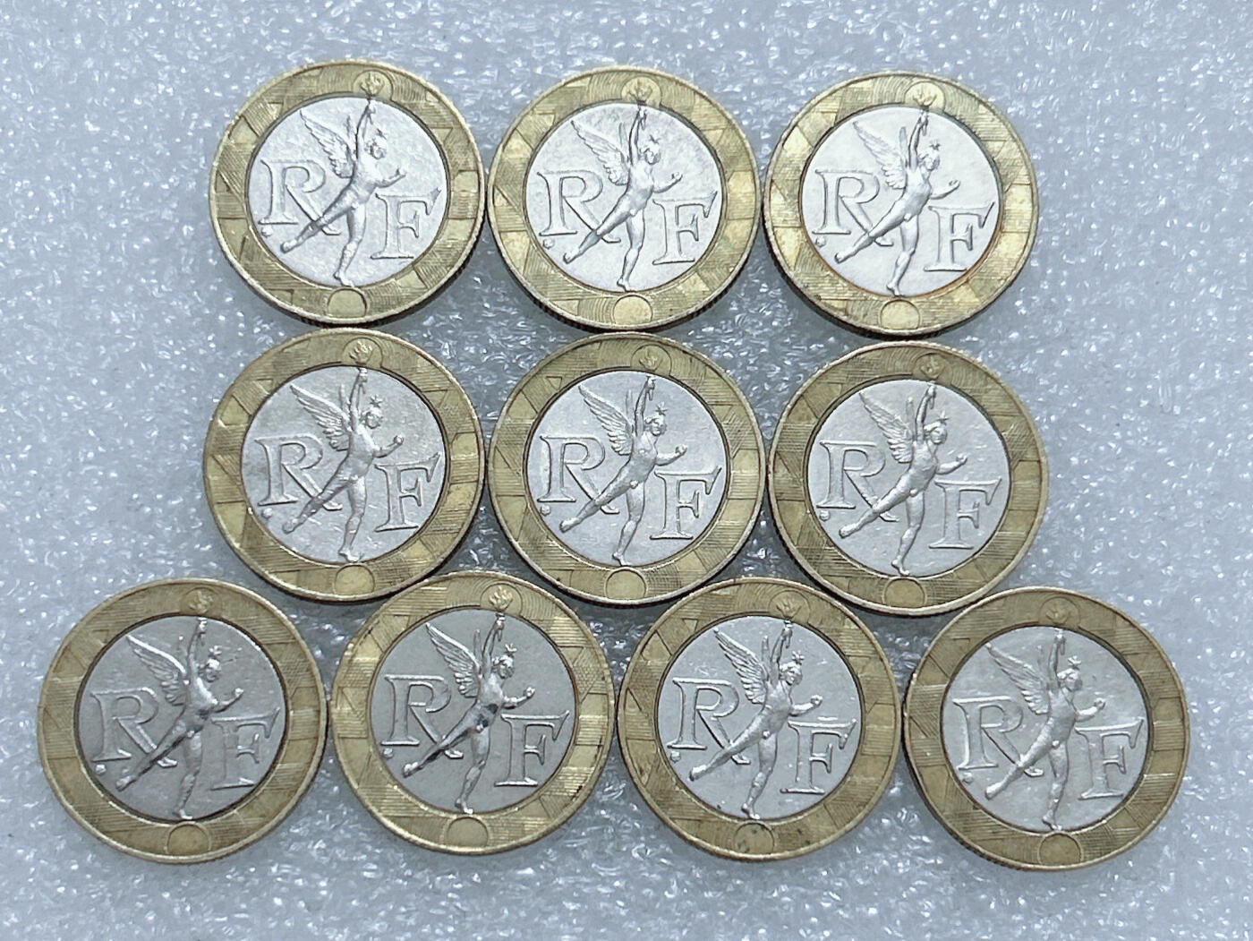 第一海外回流一元起拍收藏 散集专场  第278期 法国10法郎双色币 10枚