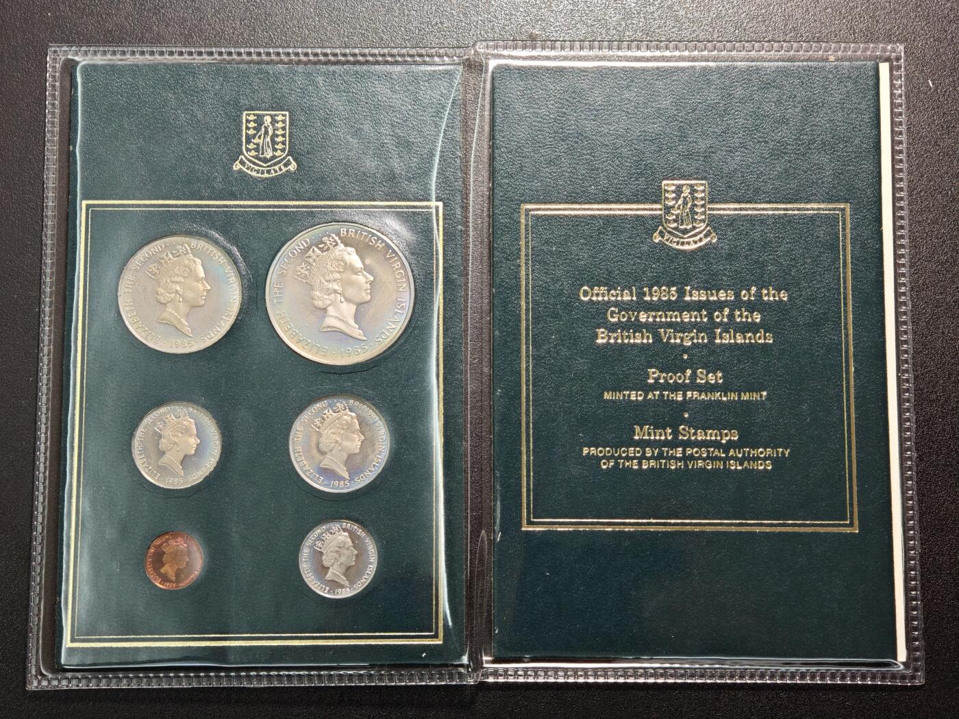【德藏】世界币章拍卖第158期（拍品征集中~欢迎藏友联系） 1985年 英属维尔京群岛海洋动物精制纪念套币6枚全 原册