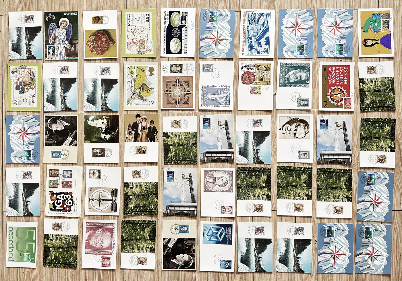 【俄甄集藏】2026年(046)01-07 星期三 晚 19:30 全场包邮 各国明信片50张（第四组）