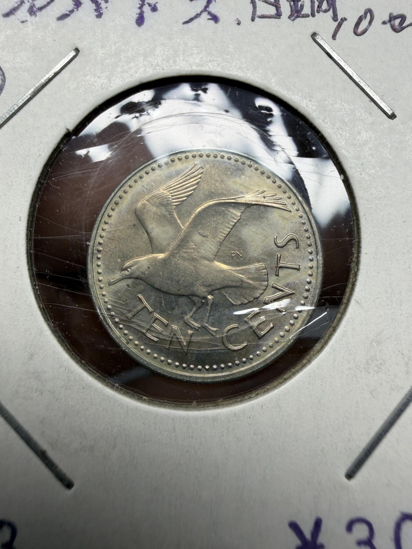 2025年集古藏今外币拍卖第十一期-第2场—（总第292拍），可以寄存60天，满160元包邮。 1973年巴巴多斯10分