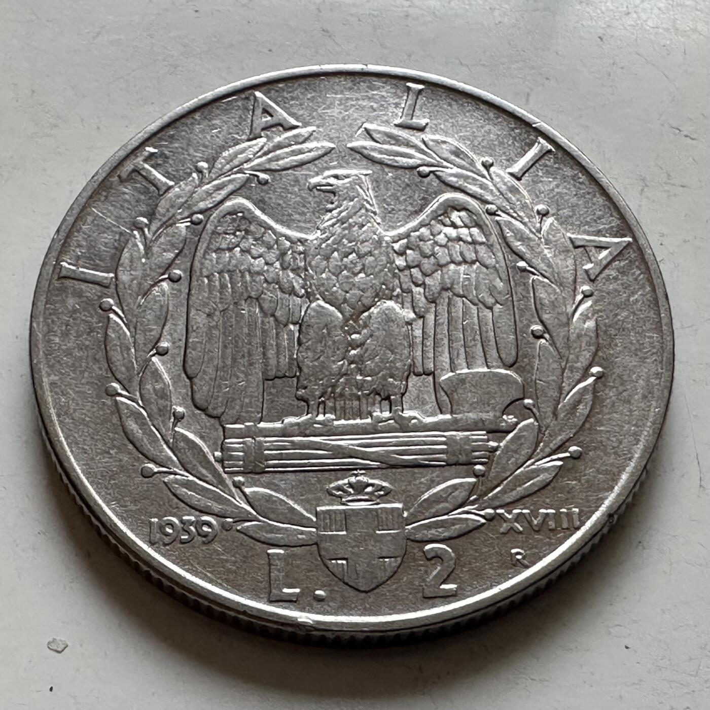 🌹外币初藏🌹🐯2025年第143场  每周二四六晚8️⃣点 接代拍 意大利1939年2里拉