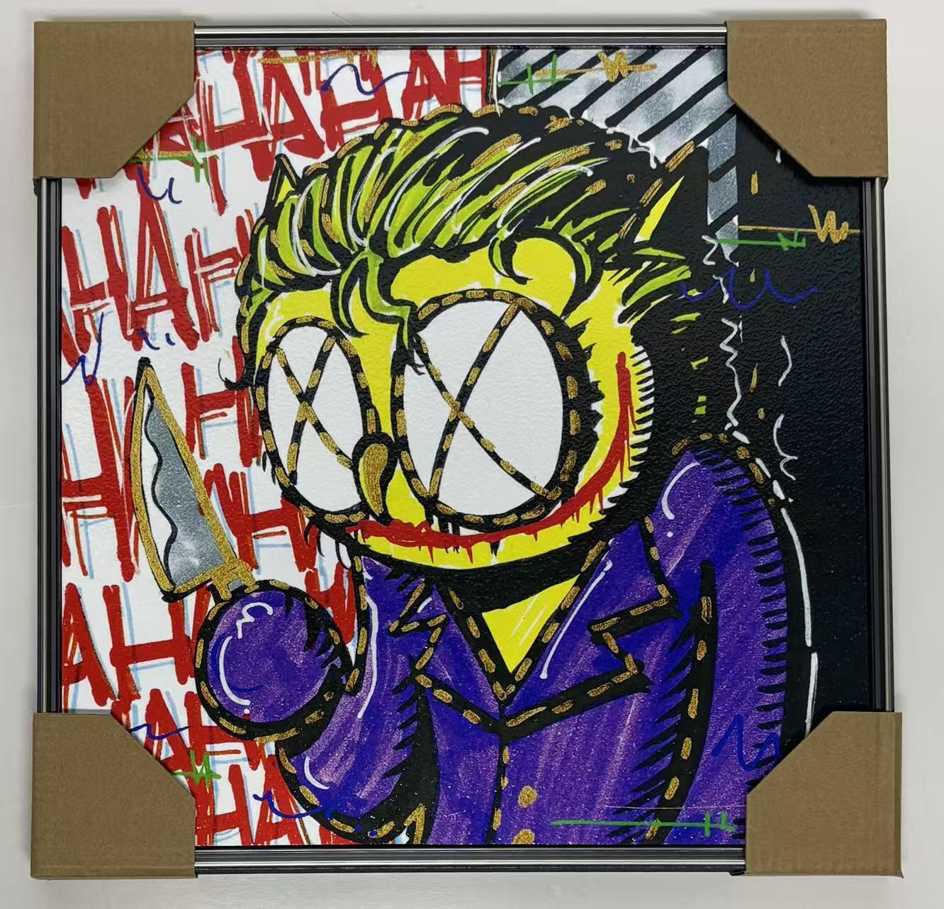 零元拍：OWSON 系列作品装饰肌理画《小丑》，相框尺寸35/35CM。因展品出展，镜框可能有轻微划痕，介意勿拍