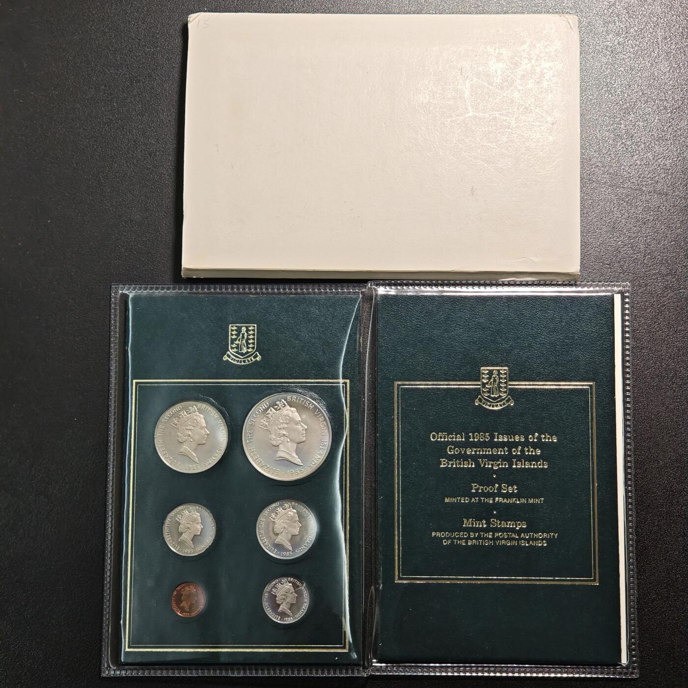 【德藏】世界币章拍卖第158期（拍品征集中~欢迎藏友联系） 1985年 英属维尔京群岛海洋动物精制纪念套币6枚全 原册