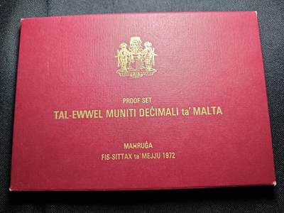 KK钱币收藏小铺 《套币 好品/批量散币专场》  2月预留时间 周末发货 -  1972马耳他大小面值官方精制套币