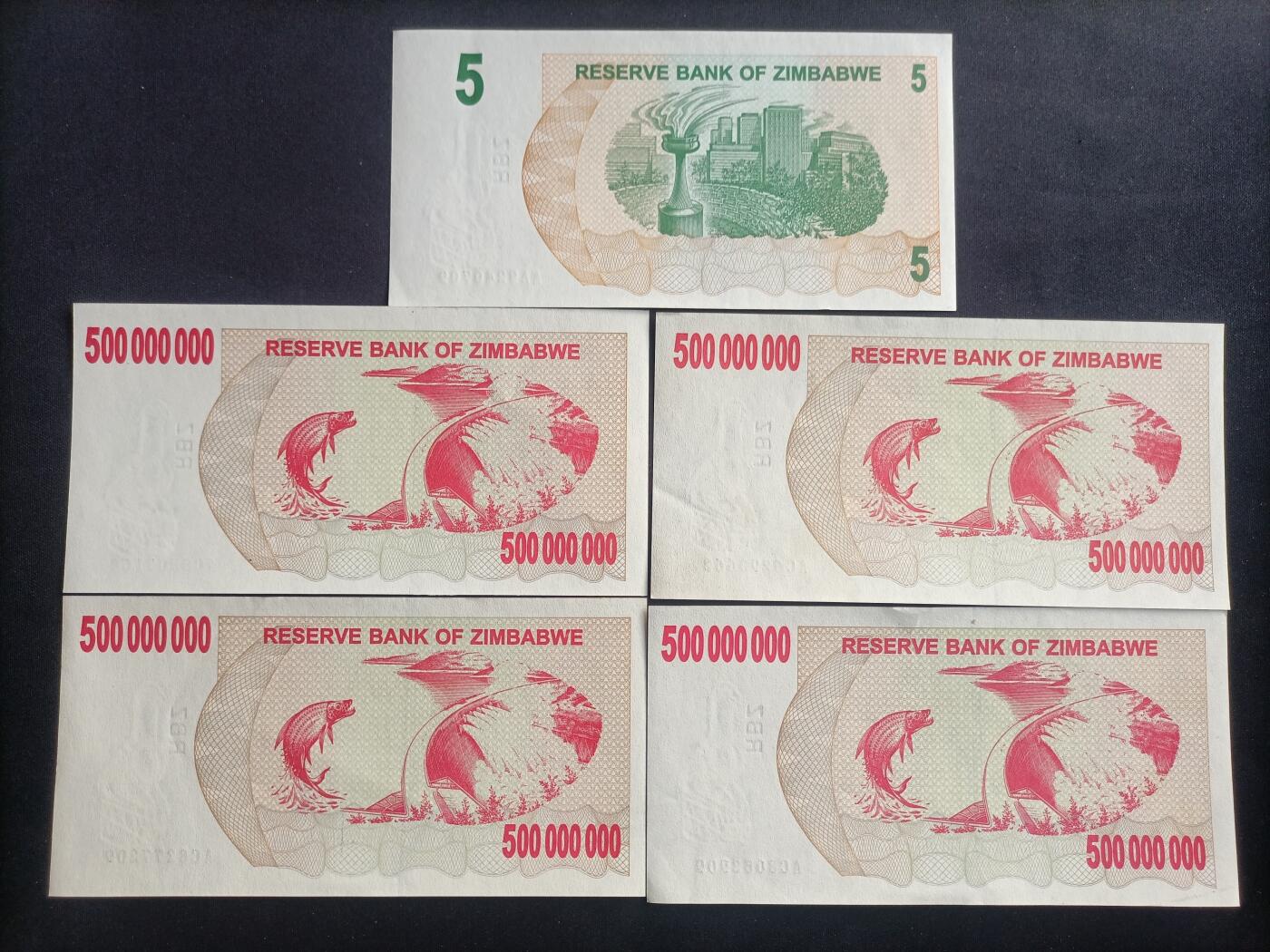 【游宝包邮场】蛇年第100期 五福临门+六六大顺 津巴布韦🇿🇼 UNC/AU