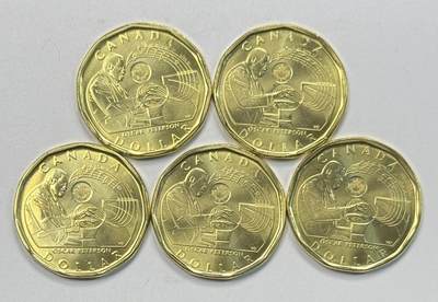 S&S Numismatic世界钱币-拍卖 第122期  - 5枚一起-加拿大2022年 钢琴大师-奥斯卡彼得森 1加元纪念币