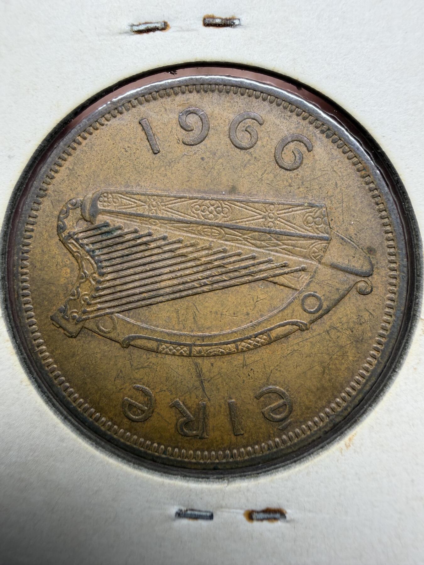 2025年集古藏今外币拍卖第十一期-第2场—（总第292拍），可以寄存60天，满160元包邮。 1966年爱尔兰1便士